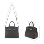 Classic Black Leather Tote - Image 6