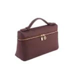 Burgundy Leather Cosmetic Bag – Bild 2