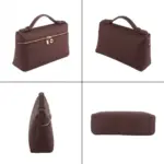Burgundy Leather Cosmetic Bag – Bild 6