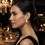 Teardrop Crystal Stud Earrings - Imagen 3