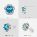 Floral Halo Studs - Imagen 5