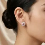 Floral Halo Studs - Imagen 3