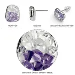 Crystal Gradient Stud Earrings - Imagen 7