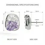 Crystal Gradient Stud Earrings - Imagen 8