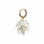 Gold Pearl Hoop Earrings – Bild 2