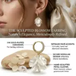 Gold Pearl Hoop Earrings – Bild 4