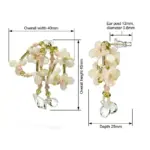 Floral Bead Drop Earrings - Imagen 6