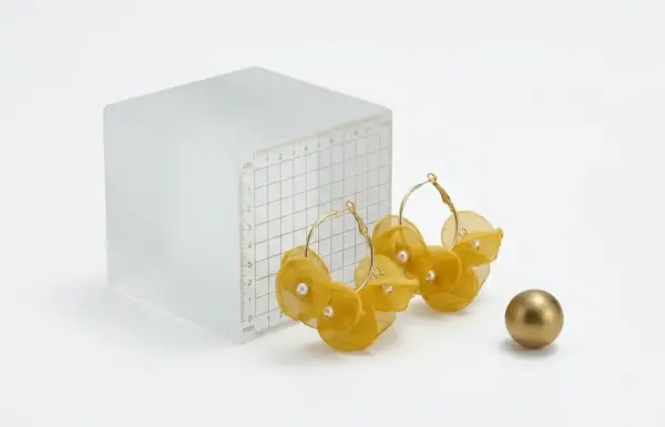 butter bloom earrings scale reference size