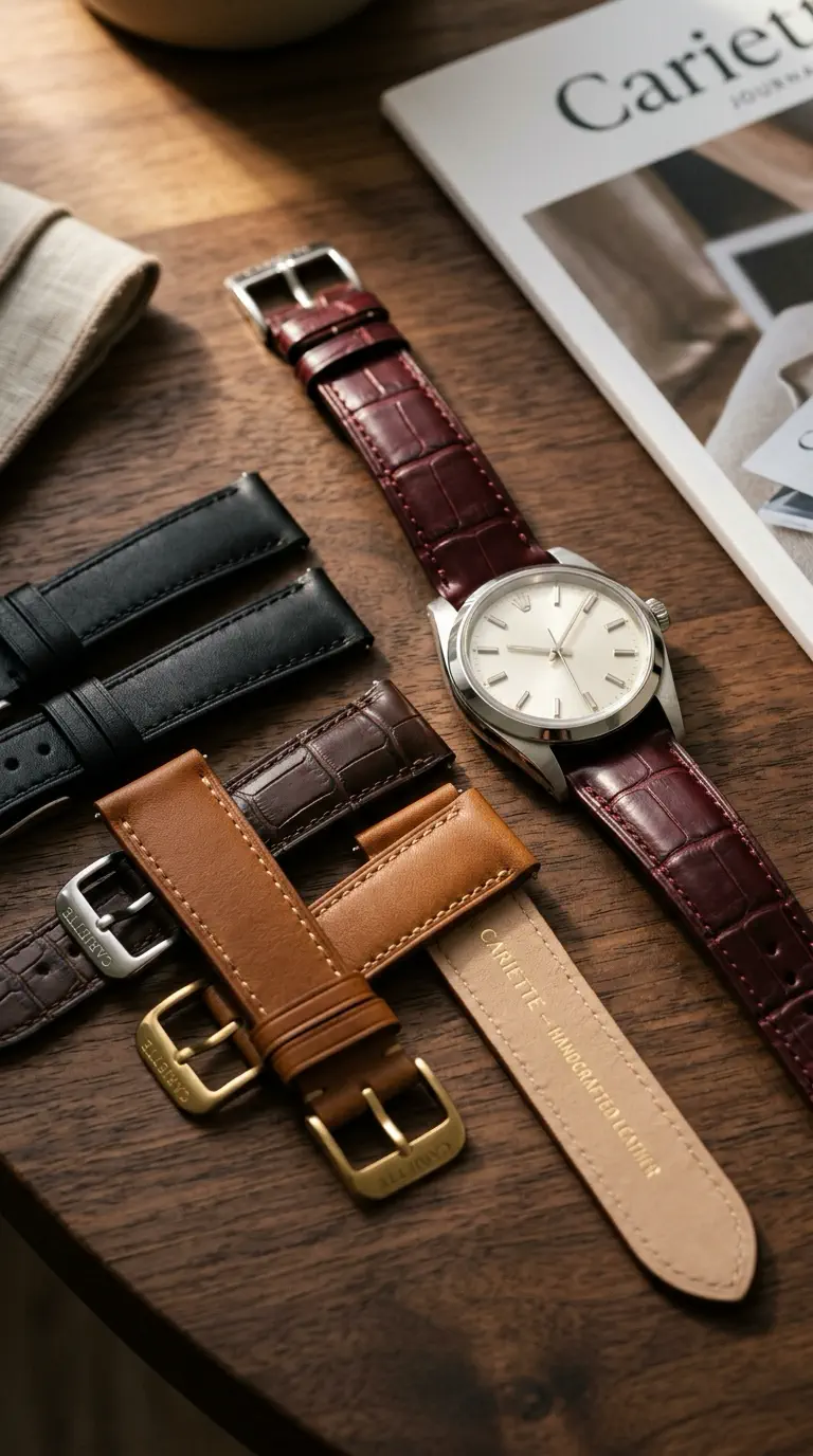 Alligator leather watch straps