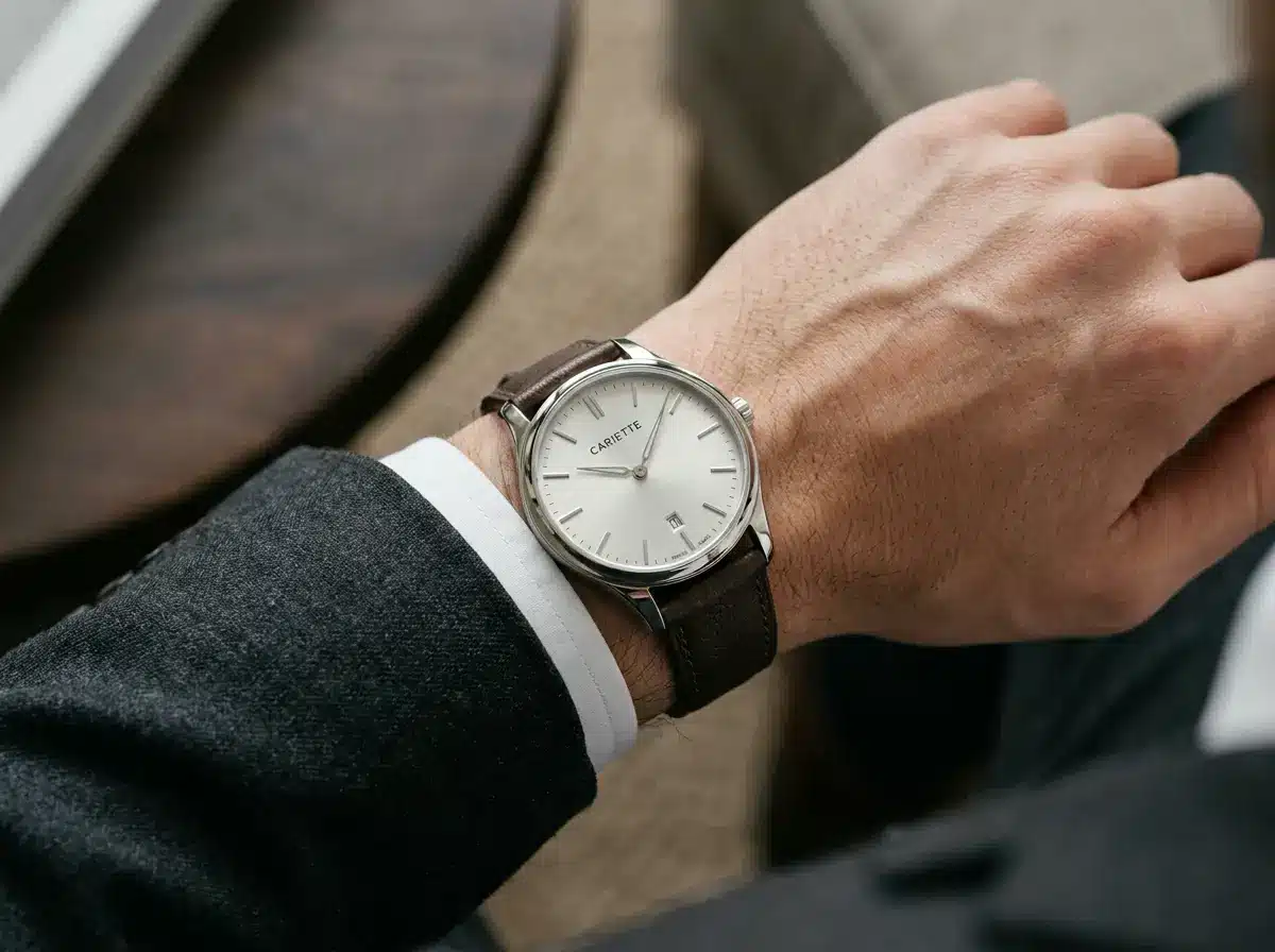 Élégante montre en or rose