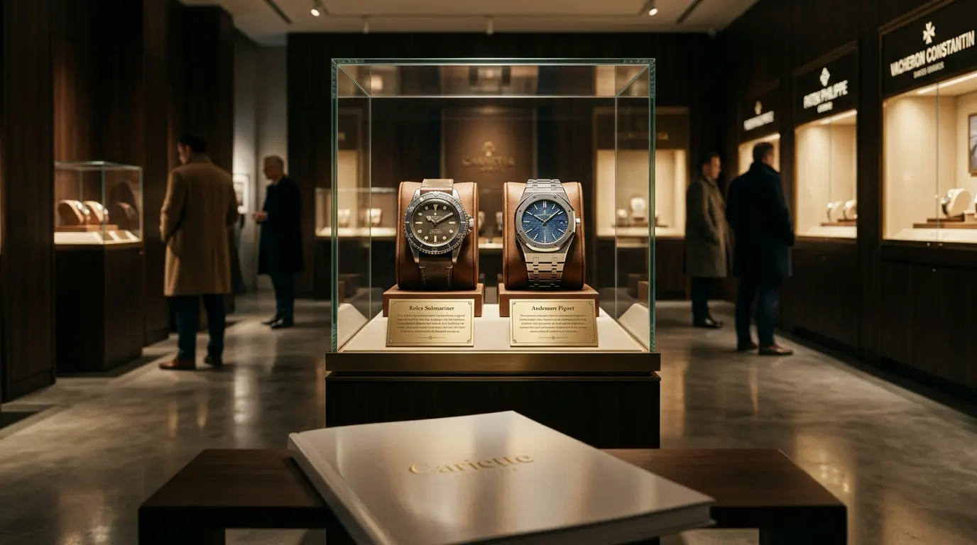Présentoir pour collection de montres de luxe