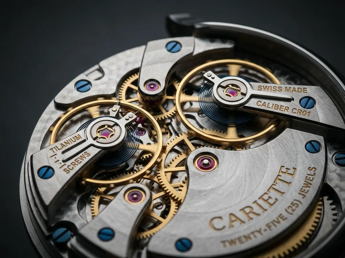 Engrenages d'un mouvement de montre mécanique