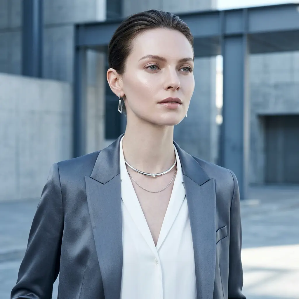 Silver jewelry on cool skin tones