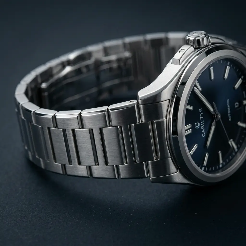 Luxury stainless steel dive watch bezel