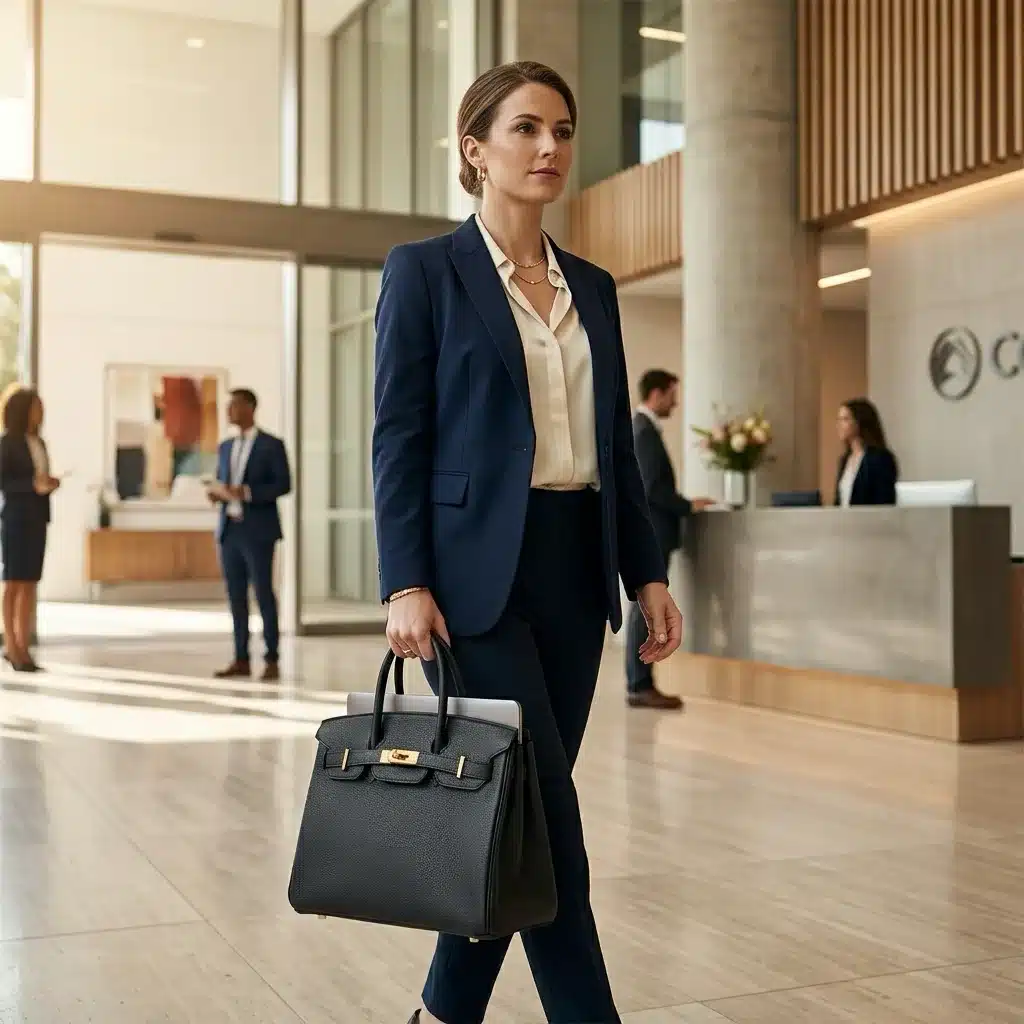 Classic Black Leather Tote photo review
