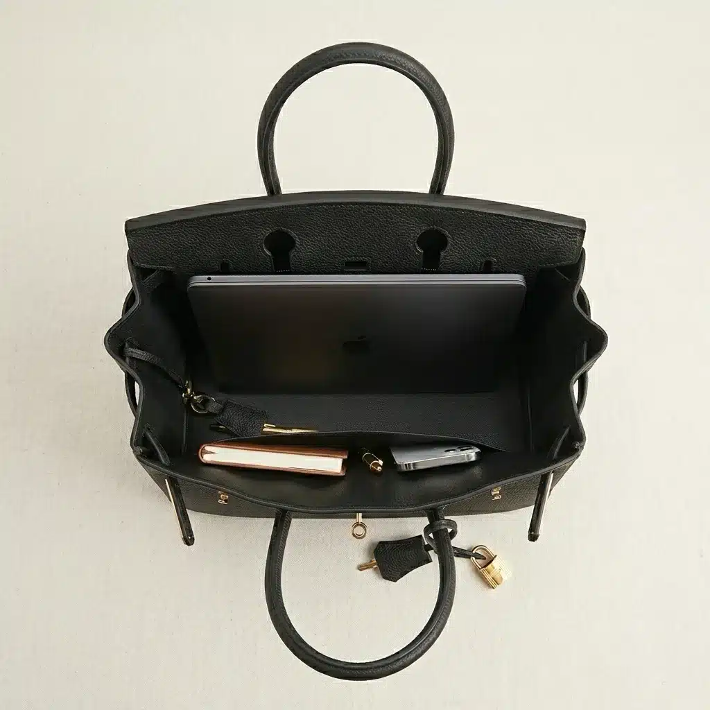 Classic Black Leather Tote photo review