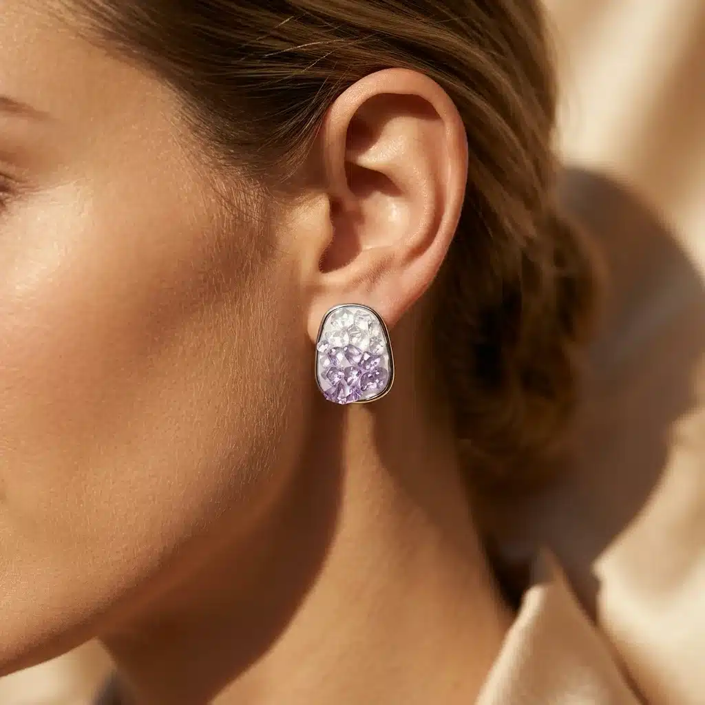 Crystal Gradient Stud Earrings photo review