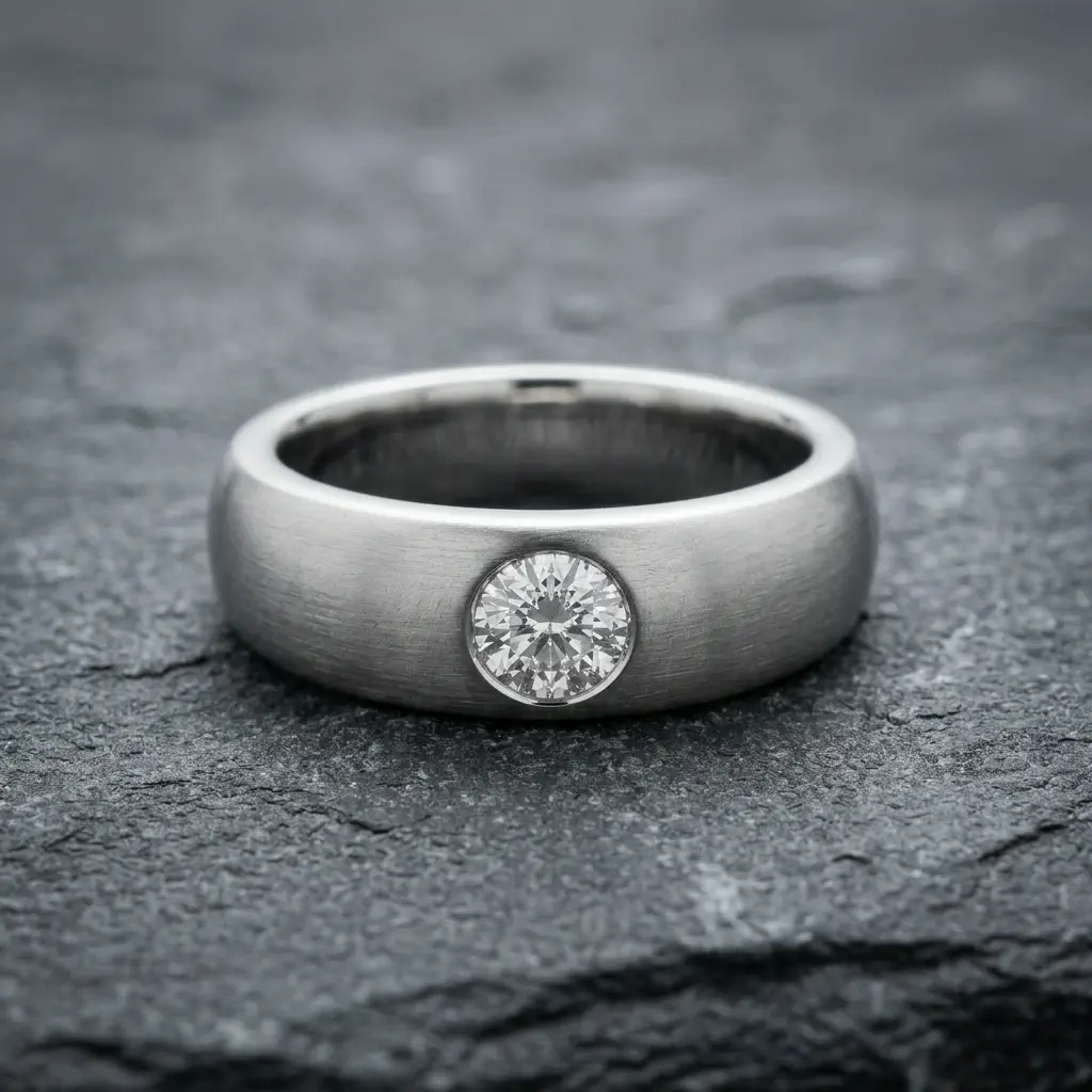 Channel setting diamond band elegant
