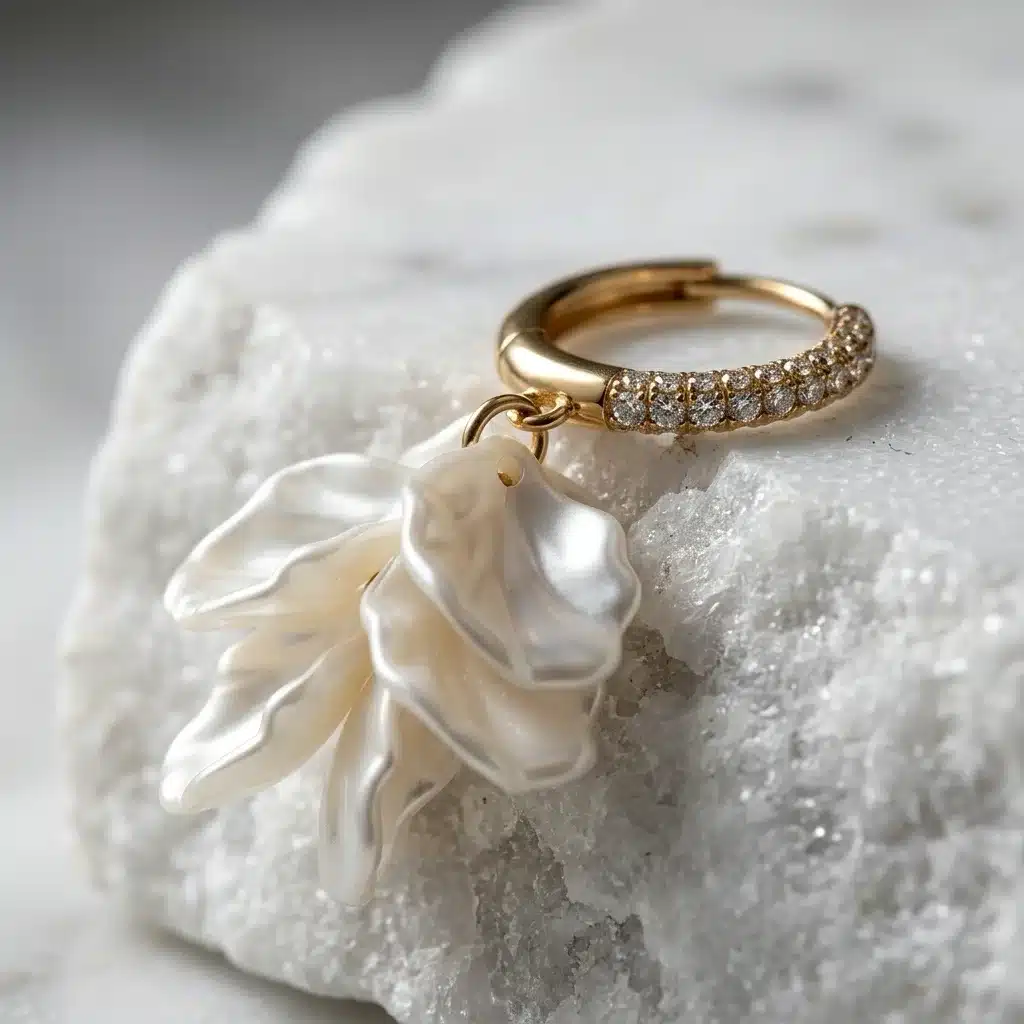 Gold Pearl Hoop Earrings photo review