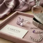 Butterfly Crystal Stud Earrings - Image 4