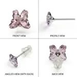 Butterfly Crystal Stud Earrings - Image 7
