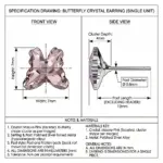 Butterfly Crystal Stud Earrings - Image 6