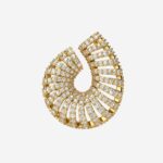 Gold Pavé Hoop Earrings