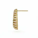 Gold Pavé Hoop Earrings - Image 2