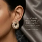 Gold Pavé Hoop Earrings - Image 3