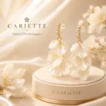 Floral Petal Drop Earrings - 画像8