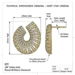Gold Pavé Hoop Earrings - Image 7