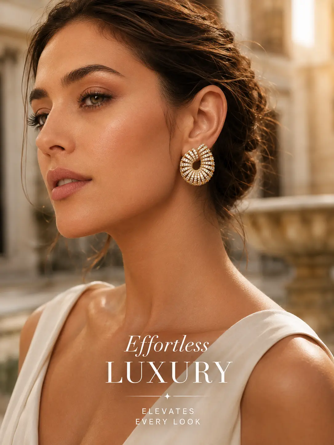 jewelry model wearing shot