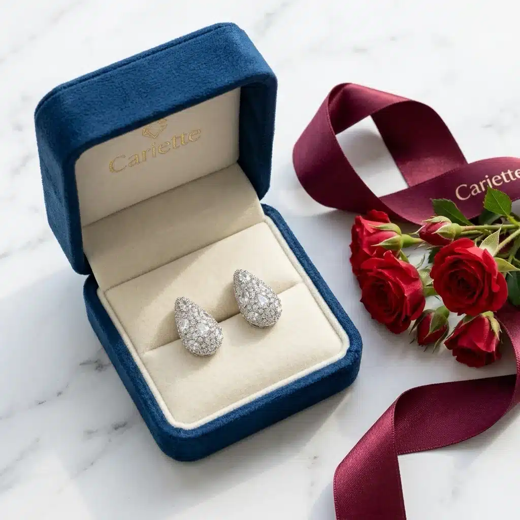 Teardrop Crystal Stud Earrings photo review